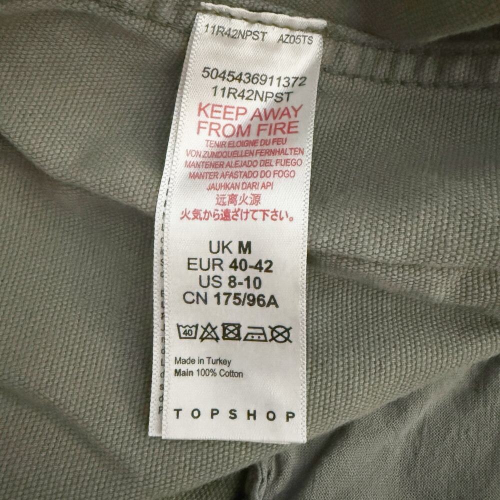 TOPSHOP x NORDSTROM | Olive Green Cargo Utility Jacket  Oversized | Medium - Picture 6 of 8